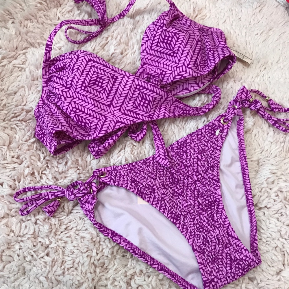 VS Smocked Wrap Bikini Set!